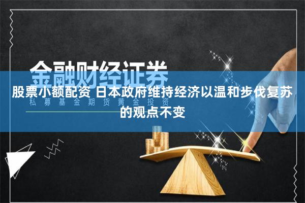 股票小额配资 日本政府维持经济以温和步伐复苏的观点不变