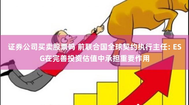 证券公司买卖股票吗 前联合国全球契约执行主任: ESG在完善投资估值中承担重要作用